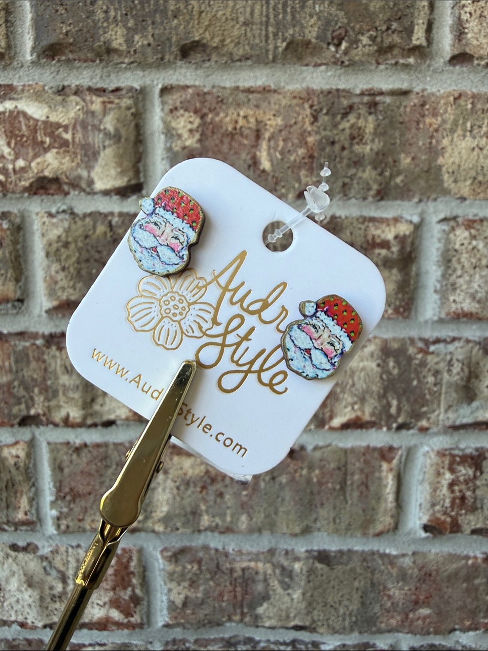 Women’s Santa Stud Earrings - Christmas - Hand Painted - High Quality - Adorable